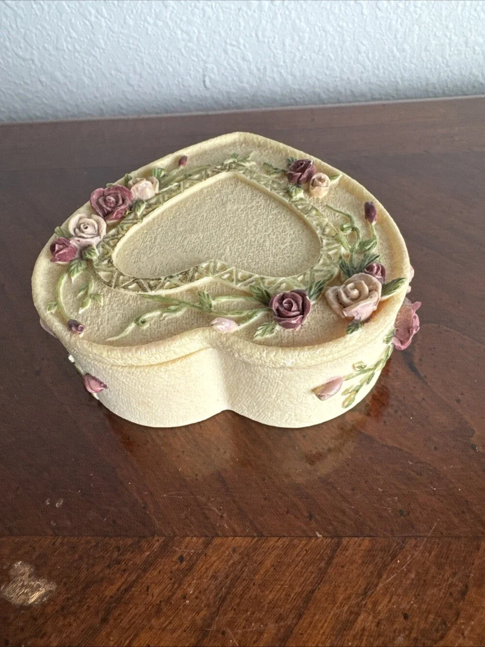 Rose Ceramic Trinket Box Hand Painted Dezine